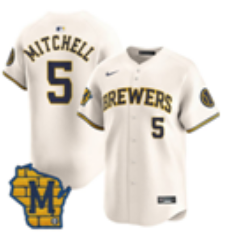 Women Milwaukee Brewers #5 Mitchell Cream Nike 2026 World Series jersey 10210